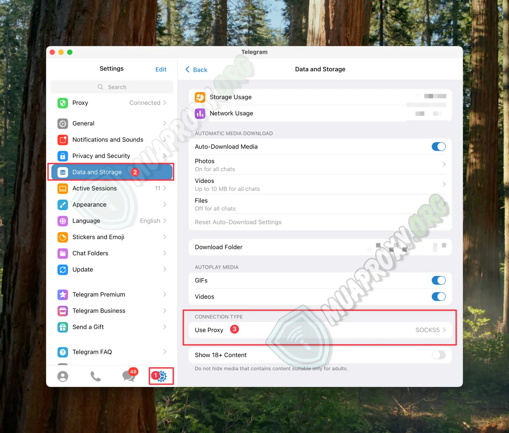 Hướng dẫn cấu hình proxy cho telegram trên máy tính