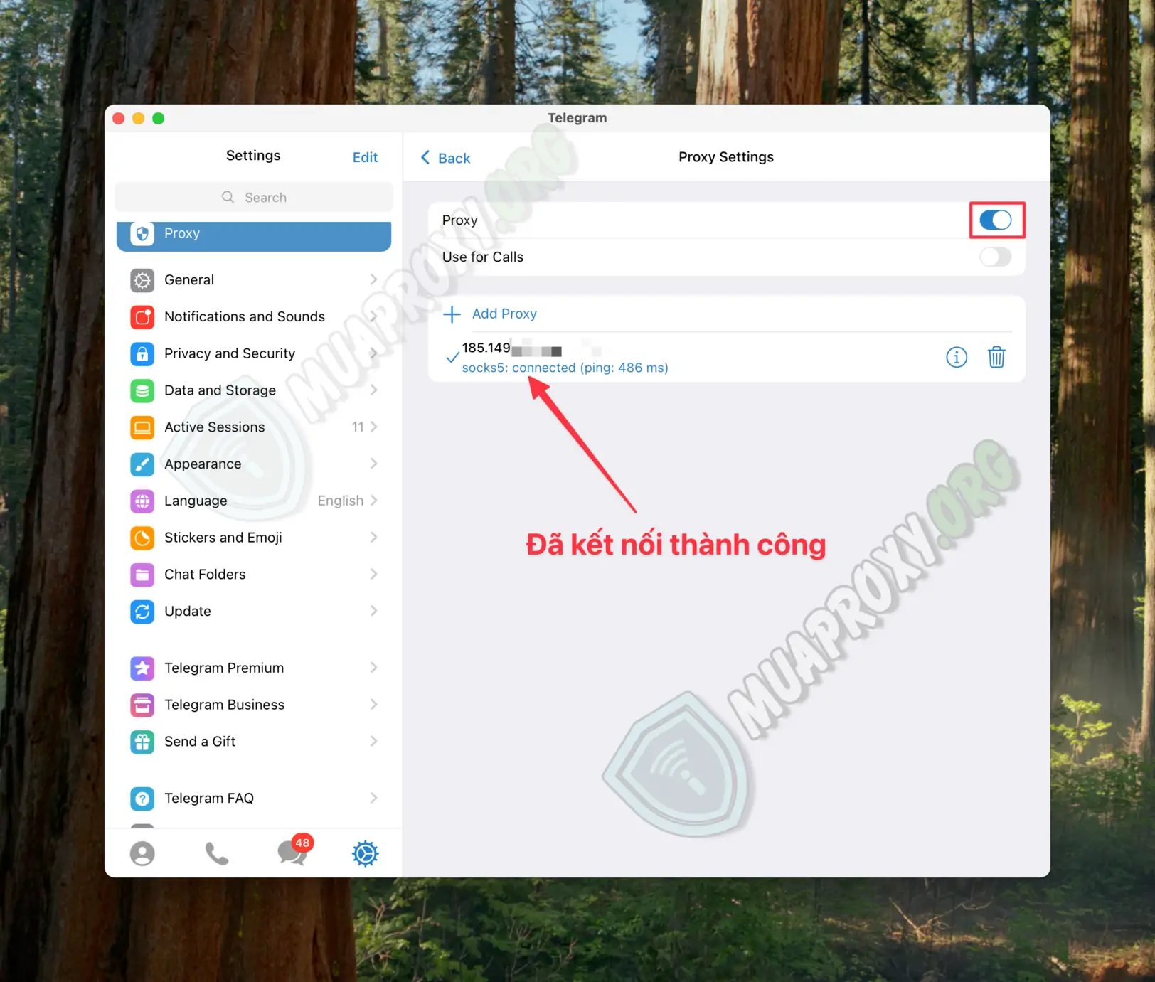 Hướng dẫn cấu hình proxy cho telegram trên máy tính