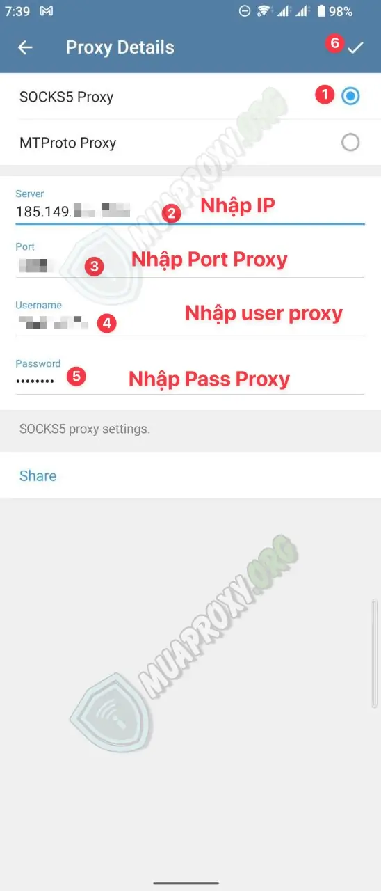 Hướng dẫn cấu hình proxy cho telegram trên điện thoại