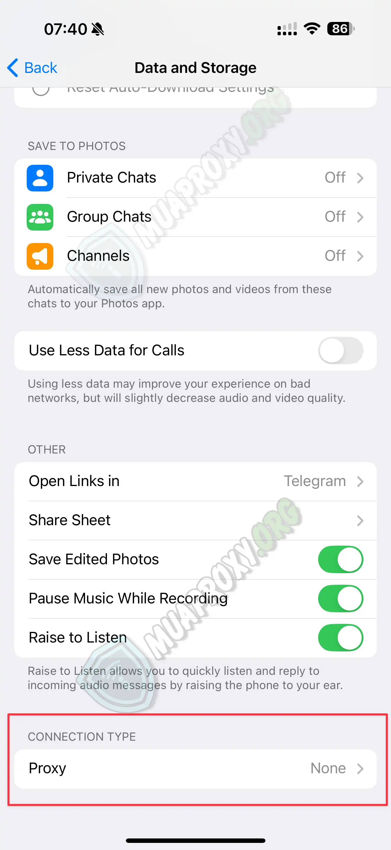 Hướng dẫn cấu hình proxy cho telegram trên điện thoại