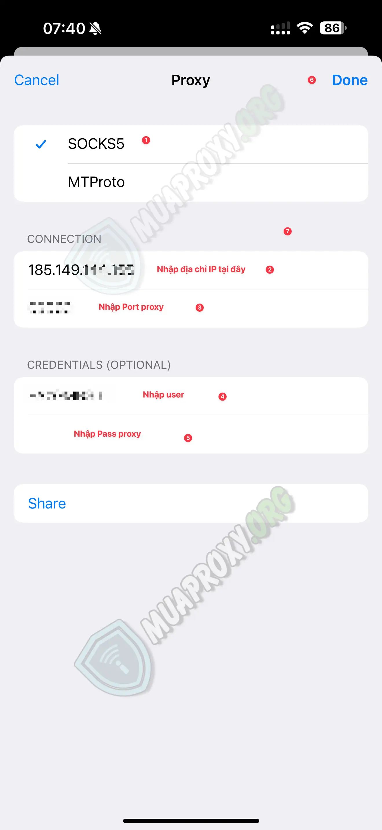 Hướng dẫn cấu hình proxy cho telegram trên điện thoại