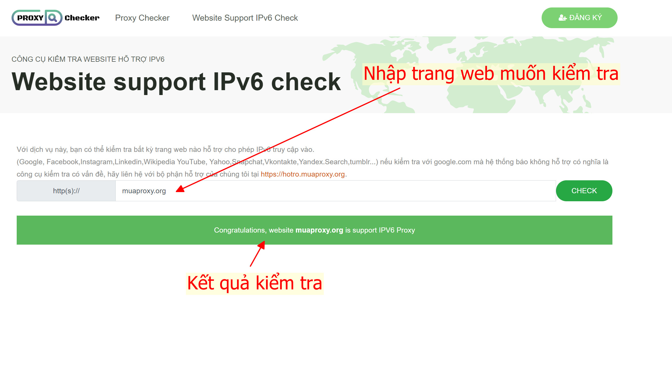 Ra mắt công cụ kiểm tra website hỗ trợ IPv6 - proxychecker.org